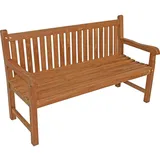Lesli Living Gartenbank Teak Landhausbank "Cardiff" 150cm Teakbank Bank Sitzbank