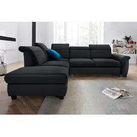 DOMO collection Ecksofa DOMO COLLECTION "Sully komfortables Sofa, OTTOs Choice, L-Form", schwarz, B:273cm H:84cm T:228cm, Chenille (100% Polyester);MIcrofaser in Lederoptik (100% Polyester);Kunstleder SOFTLUX;Luxus-Microfaser(100% Polyester), Sofas, Ecksofa, wahlweise
