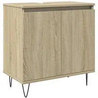 VidaXL Badschrank Sonoma-Eiche 58x33x60 cm Holzwerkstoff