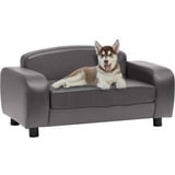 vidaXL Hundesofa Grau 80x50x40 cm Kunstleder