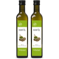 Hanföl BIO 2x 500ml (1000ml) - kaltgepresst - nativ - 100% naturrein - bioKontor