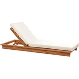 Beliani Gartenliege 200 x 60 x 30 cm Braun