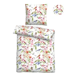 biberna 616315 Mako-Satin Weiß 155 x 220 cm + 2 x 80 x 80 cm