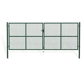 casanoov Doppelflügeltor 400 x 150 cm Grün/Stahl