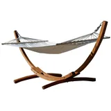 ALEOS. 320cm Hängemattengestell ARADOS Hängematte mit Gestell aus Holz Lärche mit Stabhängematte, Farbe:mit Edelstahlschrauben
