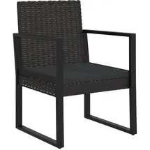 vidaXL Gartensessel 57 x 74,5 x 74,5 cm schwarz 1 St.