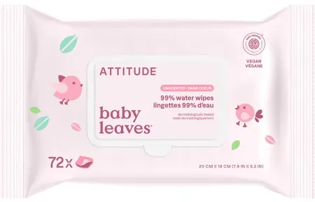 Attitude Baby Leaves 99% Wasser Feuchttücher Ohne Duftstoffe 72 Stück