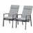 BellaVista Newport Hochlehner 57 x 57 x 111 cm grau 2 St.