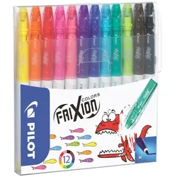 PILOT PEN Pilot FriXion Colourng, Medium, 12 Farben, Schwarz, Blau, Braun, Grün,