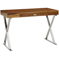 KADIMA DESIGN Schreibtisch 120x55x78 cm Sheesham Massivholz / Metall