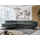 MKS Meble Ecksofa Sofa Grau, Wohnlandschaft L-Form mit Schlaffunktion und Bettkasten, Schlafsofa mit Bettkasten, Sofa mit Einstellbare Kopfstützen, Peter L ... - Dunkelgrau