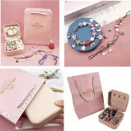 Kruzzel Schmuckset Schmuckbastelset 69 Stück 3 Armbänder 3 Halsketten