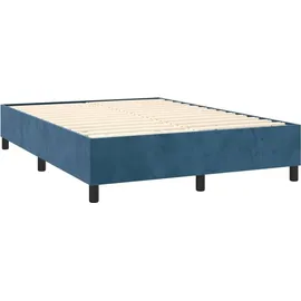 vidaXL Boxspringbett 140 x 190 cm Dunkelblau