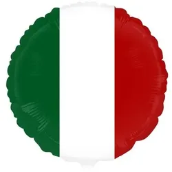 Italien Folienballon rot grün weiß 46 cm