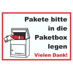 Pakete Paketbox Schild A3 (297x420mm)