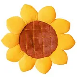 OUKEYI Blumen-Bodenkissen, Blumenform, niedliches Sitzkissen, Sonnenblumen-Stuhlkissen, übergroßes Wurfkissen für Bett, Auto, Couch, Stuhl, Sofa, Büro (50 cm)