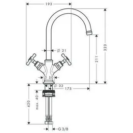 Axor Montreux 210 Zweihandmischer (16502820)