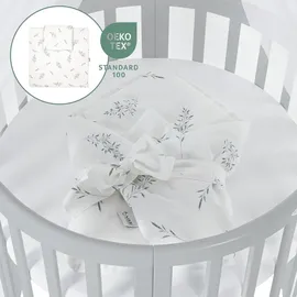 Waldin Babybett OWAL Kinderbett 7in1 mit Matratze, mitwachsendes Kinder-Bett
