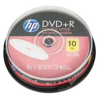 HP DVD+R DL 8.5GB, 8x, 10er Spindel, printable (DRE00060WIP)