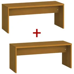 Umkleidebank mit Schuhregal 1+1 GRATIS, 1000 mm, Kirschbaum