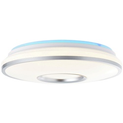 BRILLIANT Deckenleuchte »VISITATION«, 1-flammig, dimmbar, 24 W, 3000-6000 K, Ø 390 mm, IP 20 - weiss | silberfarben