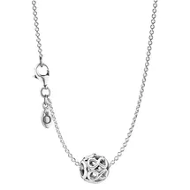 Pandora Damen-Halskette Silber 925 mit Anhänger Unendlichkeit