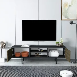 Livetastic Lowboard Apollo Anthrazit /Walnussfarben B: ca. 160 cm