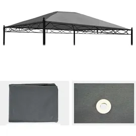 Proregal Ersatzdach für Pavillon Cadiz 1 Stück 3,8 x 2,8 m Grau