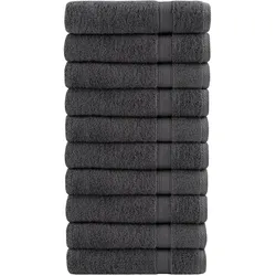 10er-Set Premium-Handtücher SOLUND Anthrazit 50x100 cm – Saugstark & stilvoll