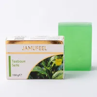 Jamufeel • Teebaum Kernseife für das Gesicht • 150g • Sanfte Reinigung & Pflegende Wirkung • 100% Vegan • Ohne Gentechnik • Frei von Allergenen