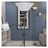 vidaXL Stehlampe Schwarz