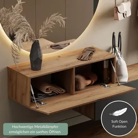 Planetmöbel WEST Dielenschrank 100 x 37,8 x 32,5 cm gold