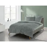 IRISETTE Mink 8835 unifarben Grün 155 x 220 cm + 2 x 80 x 80 cm