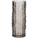 BigBuy Home Vase, grau, Glas, 10 x 10 x 25,5 cm