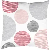VISION S Kissenbezug Borden 40 x 40 cm Rosa