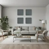 Silenti Akustikpaneel  (4 Stk., Hellgrau, 50 cm x 50 cm x 50 mm)