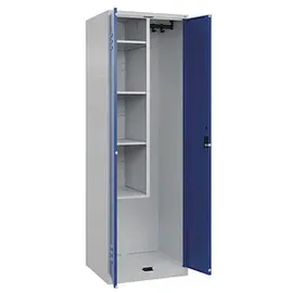 Californian Products CP Putzmittelschrank Classic Plus 080100-00 S10003 enzianblau, lichtgrau 4 Fachböden 60,0 x 50,0 x 185,0 cm, aufgebaut, 1 St.