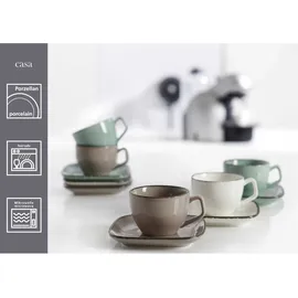 Ritzenhoff & Breker Espressotasse mit Untertasse 0,08 l Beige 6 St.