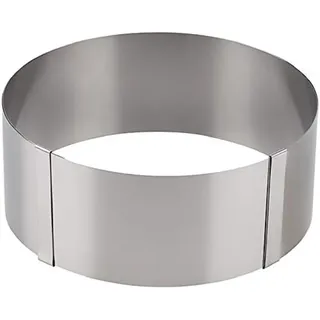 APS Tortenring, stufenlos verstellbarer Backring, Tortenring aus Edelstahl, Küchenhelfer fürs Backen, Tortenring mit Durchmesser Ø 16,5-32 cm, 7 cm