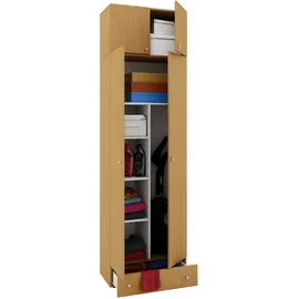 VCM Holz Besenschrank Staubsauger Putzschrank Vandol 70 x 40 x 0 cm Braun