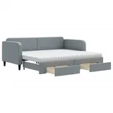 vidaXL Tagesbett 90 x 200 cm Hellgrau