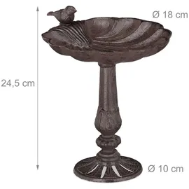 Relaxdays Vogeltränke 24,5 x 22 x 18 cm Braun/Bronze