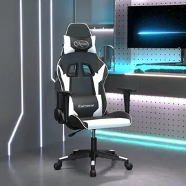vidaXL Gaming-Stuhl Schwarz und Weiß