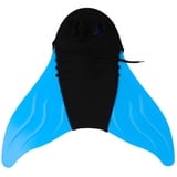 DEBAIJIA Mädchen Flipper Tauchen Meerjungfrauenflosse Kinder Schwimmen Monofin Training Jungen Schwimmflossen Meerjungfrau Flossen(A-(49*46CM)-B155-Blau