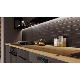 Küchen-Preisbombe Küchenzeile SIENA BASIC LOFT 280 cm Schwarz matt