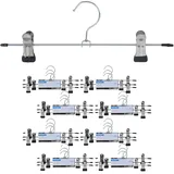 24x Hosenbügel Kleiderbügel Klammer Metall Hosenspanner Bügel Kleiderschrank