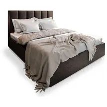 masseno Polsterbett, Braun, Holz, 140x200 cm, Schlafzimmer, Betten, Polsterbetten