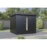 Wolff Finnhaus Premium Metall Gartenhaus Hakon 2424 Anthrazit (Modell 2026)