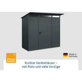 EcoStar Gerätehaus Trend-P 2,38 x 1,08 m Anthrazitgrau