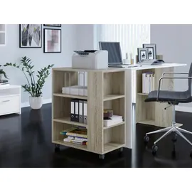 matkam Möbel Druckertisch Sonoma Eiche, Holzwerkstoff, 60x74x40 cm, Arbeitszimmer, Container